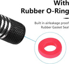 Tire Valve Stem Caps for Chevrolet Metal Car Wheel Air caps Auto Valve Stem Caps Accessories 4 Pcs Black