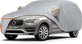 Car Cover for 2015-2026 Volvo XC90, Waterproof Custom-fit All Weather Sun Rain UV Snow Dust Protection Windproof Outdoor XC90 Full Car Cover with Door Zipper & Cotton Lining-Gray