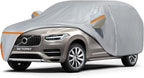 Car Cover for 2015-2026 Volvo XC90, Waterproof Custom-fit All Weather Sun Rain UV Snow Dust Protection Windproof Outdoor XC90 Full Car Cover with Door Zipper & Cotton Lining-Gray