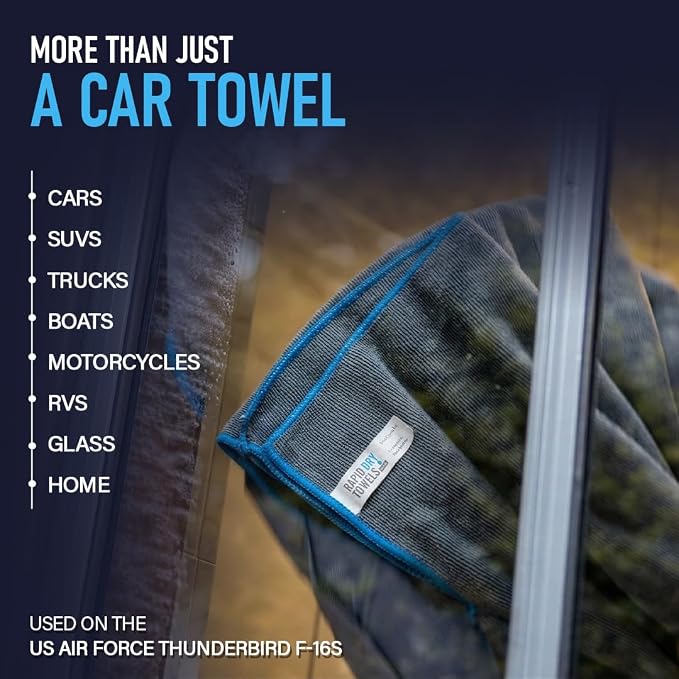 Original 2.0 Microfiber Car Drying Towel | 150 x 75cm | Extra Large Channel Weave Drying Cloth | Ultra Absorbent, Scratch-Free, Auto Detailing Towel for Cars SUVs Trucks & Boats