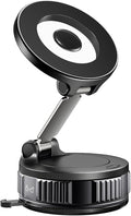 Magnetic Phone Holder for Car, 360° Adjustable Vacuum Car Phone Holder for Magsafe, 80+LBS Suction Phone Mount for Car Dash/Windshield/Screen, Phone Holders for Your Car for iPhone 17 16 15 14 13 12