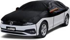 Half Car Cover Sedan M, Car Snow Cover for Windshield & Sunroof Protection with Soft Lining, Top Only Partial Cover for Convertible
