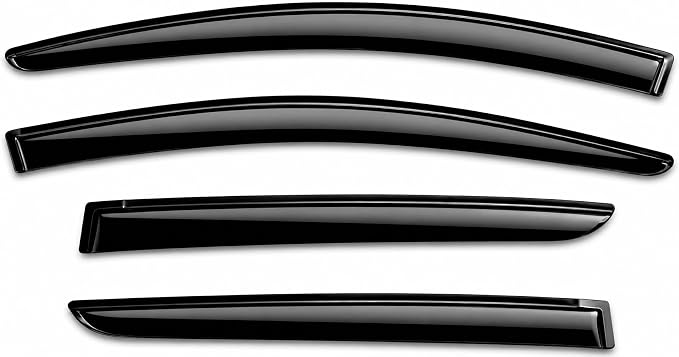 2024-2026 Tape-On Side Window Deflector Visors for Subaru Crosstrek & for Subaru Impreza Smoke Tinted Rain Guards Base Premium Sport Limited RS 2025