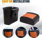 YoRise Car Trash Can, Multifunctional Hanging Garbage Can, Car Storage Organizer Container, Mini Trash Bin, Waterproof Automotive Door Side Garbage Organizer Holder for Most Cars (Orange)