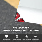 2 PCS Car Door Corner Protector Edge Guards, Real Carbon Fiber Anti-Collision Car Door Edge Protector, Self-Adhesive Decorative Auto Corner Protect, Vehicle Exterior Accessories (Red)