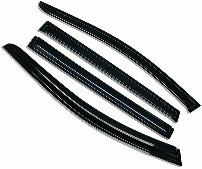 Tape-On Rain Guard 4-Piece for 2014-2019 Highlander Windows Visor Shield Shade Smoke 94427
