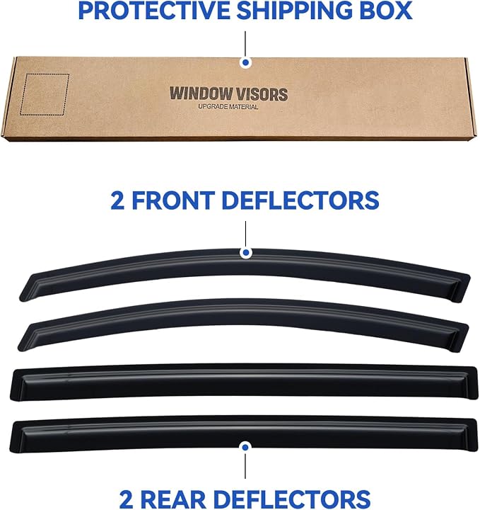 Window Visors Rain Guards for 2018-2026 Honda Odyssey, Out-Channel Window Vent Wind Deflectors Visors Shades for 18 19 20 21 22 23 24 25 26 Odyssey
