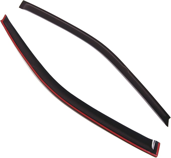 Outside Mount Window Vent Visors Rain Guards Compatible with Honda Civic Coupe/HB 1992-1995 | Side Window Wind Deflectors Rain Shields | Smoke Tinted, 2 Pcs Set, DGWV-217