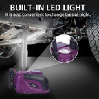Electric Car Jack Hydraulic Cordless Remote Control 5 Ton 12V Small Portable Cordless Floor Jack Lift for SUV Sedan Vehicle MPV Car Change Tire Emergency Repair Tyre Purple