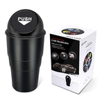 Cup Holder Trash Can, Leakproof Car Trash Can with Lid, Trash Bin for Car Accessories, Mini Garbage Bin Organizer for Automotive Office Home Kitchen, Applicable to Women and Men