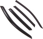 WD2-664 Dark Smoke 4 Pcs Set Window Visor (Outside Mount) Deflector Rain Guard Compatible with 2008-2016 Audi Q5
