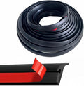 16.5Ft Universal Car Weather Stripping - T-Shape Rubber Edge Trim (5x7mm), Self-Adhesive Automotive Sealing Strip for Windshield, Bumper, Fender Flare & Side Skirt, Soundproof & Waterproof