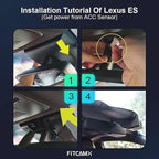 Front 2K+Rear 1080P Dash Cam for 2019-2025 Lexus ES350 ES300h ES250 F Sport, OEM Look, Dual 1440P+1080P HD Video, WiFi & APP, Loop Recording, G-Sensor, Easy to Set, 64GB Card