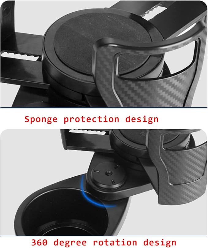 Cup Holder Expander for car, 2 in 1 Multifunctional Car Cup Holder Extender Adapter,with Adjustable Base,Compatible with Hydro Flask, Yeti, Nalgene, 32/40 oz Large Bottles Drinks Mugs