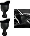 2 PCS Car Detailing Brush, Curved Soft Bristles Auto Removal Dust Collectors, Universal Vehicle Dashboard, Air Conditioner Vents etc Interior Cleaning Tool Accessories (Black/White)