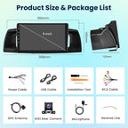5Ghz WiFi 8 Core 6G+128G Android 15 Radio for Toyota Corolla EX 2005-2012 wCar Stereo with Wireless Carplay Android Auto,5.0 Bluetooth,Build-in EQ,9inch IPS Touchscreen,GPS,FM/RDS Backup Camera MIC