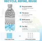 AIDEA Microfiber Cleaning Cloth Roll, 50PK, Blue Shop Towels Reusable Tear Away Paper Towels, Washable Shop Rags, Microfiber Towels for Cars, Lint Free Rags for House, Mechanic, Workshops, 11.5"×11.5"