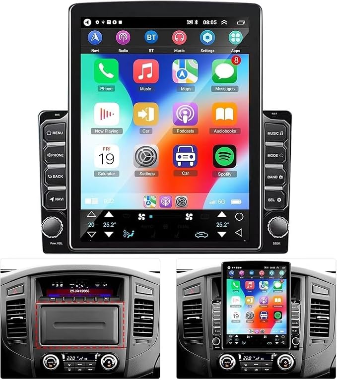 4G+64G 9.7inch Car Stereo Radio for D-urango 2004-2009 w/Bluetooth WiFi GPS Navigation w/Car-Play/Android Auto Double USB Interface Steering Wheel Control Player Android 13