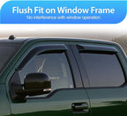 Window Rain Guards for Ford Escape 2020 2021 2022 2023 2024 2025 2026 (Not for Active), Tape-On Window Visors Outside Mount Vent Visors Window Deflectors Smoke Tint, 4PCS