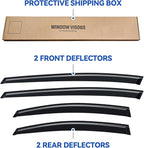 Window Visors Rain Guards for 2023 2024 2025 2026 Toyota Prius & Prius Prime, Out-Channel Window Vent Wind Deflectors Visors Shades