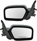 2 Piece Driver and Passenger Side Mirror Assembly Set Electric Adjustment Non-Heated No Memory Black Compatible with 2006-2010 Ford Fusion Mercury Milan FO1320265 FO1321265