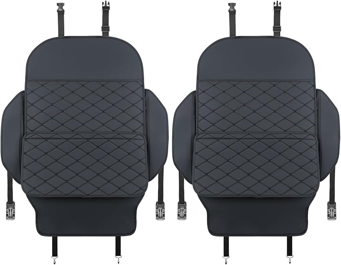 Seat Back Protector,Shields Seat Backs From Kicks and Adds Storage | kick mats back seat protector easy to install and clean, well-crafted, sturdy, durable and stylish.2 Pack