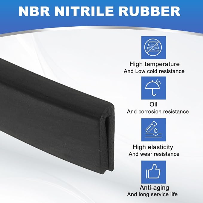 1/12" 13FT Rubber Edge Trim, Flexible U Channel Edge Guard Protector for Keen Edge Sheet Metal Car Doors Hatches Table Corner, Black