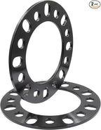 2 Pcs Universal Wheel Spacers 6mm 1/4" Thick Fits Bolt Patterns 8x6.50 8x165.1mm 8x170mm 8x180mm Chevy Siverado 2500 3500 | Ford F250 F350 | Ram 2500 3500 - Not Hub Centric