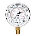 0-160 Psi Glycerin Liquid Filled Air Pressure Gauge, 2.5" Dial Size, 1/4" NPT Lower Mount, Stainless Steel Case, Water Pump, Tire, Large Air Compressor, Well Pump, RV Regulator Pressure Test