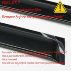 Side Window Visor Wind Vent Deflector fit for 2016-2021 Honda Civic Sedan,4pcs Outside Mount Style Dark Smoke Shade Sun Rain Guards Set 94682