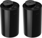 Waterless Diffuser for Essential Oil, Car Diffsuer, Battery Operated Nebulizer, 0.7 Fl Oz/ 20mL, Mini Scent Air Machine, 3 Timers & 3 Mist Levels for Home, Room, Office - AN6 Black 2 Pack