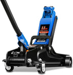 2.5 Ton Low Profile Floor Jack, Heavy Duty Steel Hydraulic Car Jack with Single Pistons Quick Lift Pump, Hydraulic Racing Floor Jack, Lifting Range 3.35" to 15", Blue