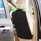 3pcs Car Seat Kick Mats Backseat Protector, Waterproof Scratch Protection Back Kick Mat Organizer, Black Sturdy Seatback Cover for Family Travel