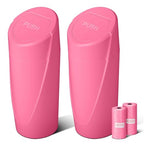 Car Trash Can Bin with Lid-2 Packs Car Garbage Can Cup Holder-Rose Red Mini Leakproof Vehicle Trash Garbage Can Bin with 40pcs Trash Bags-Car Organizers and Storage for Front Back Seat Accessories