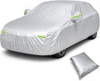 Car Cover 196"×78"×59" Waterproof All-Weather Sedan Cover Outdoor Indoor with Zipper Door & Windproof Straps | UV Snow Dust Protection Fit for Toyota Camry Honda Accord Kia K5 Altima