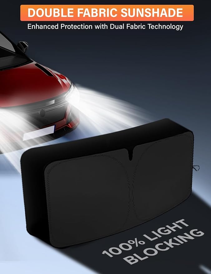 Windshield Sunshade Compatible for Volkswagen VW Jetta 2011-2016 2017 2018, Sun Visor for Front Windshield & Window Sun Shade Cover, UV Heat Blocker & Protector, Car Accessories