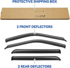 Window Visors Rain Guards for 2015-2026 Ford F150 SuperCrew & 2017-2026 F-150 Raptor F250 F350 F450 F550 Super Duty Crew Cab, Out-Channel Window Vent Deflectors Visors Shades Protectors