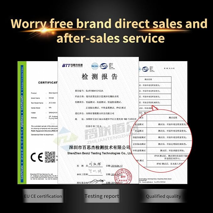 77GHz BSD Blind Spot Monitoring System, BSA BSM BLIS Lane Change Warning LCA Lane Change AssistRCTA Rear Cross Traffic Alert Car Safety Radar Kit for SUV MPV Truck Sedan