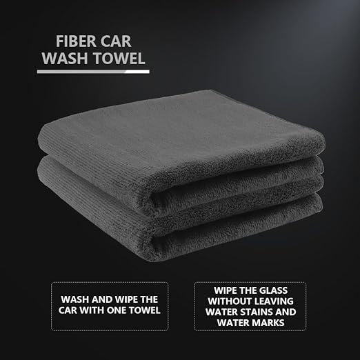 Car Microfiber Towels, Sport & Workout Towel - Gym, Exercise, Fitness, Spa, Ultra Soft, Super Absorbent, Fast Drying Premium Microfiber, 320gsm, 16in x 27in, Midnight (3-Pack)-MT036