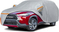 Car Cover for 2021-2026 Toyota Corolla Cross, Waterproof Custom-fit Sun Rain Dust Snow Wind All Weather Protection Outdoor Cross SUV Full Car Cover with Cotton Lining and Door Zipper-Grey