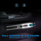 Airflex Go Cordless Car Vacuum 16000Pa, 4-in-1 Handheld Vacuum with Air Duster & Inflator, Portable Mini Vac for Car Detailing, Pet Hair, Keyboard Cleaning (Black)