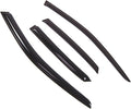 WD2-498 Dark Smoke 4 Pcs Set Window Visor (Outside Mount) Deflector Rain Guard Compatible with 2002-2005 Audi A4