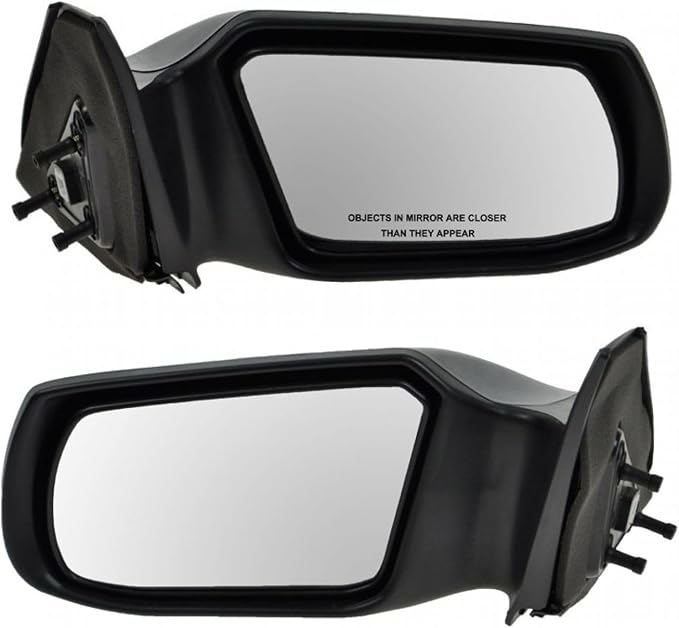 2 Piece Driver and Passenger Side Mirror Assembly Set Electric Adjustment Non-Heated No Memory Black Compatible with 2008-2013 Nissan Altima NI1320186 NI1321186