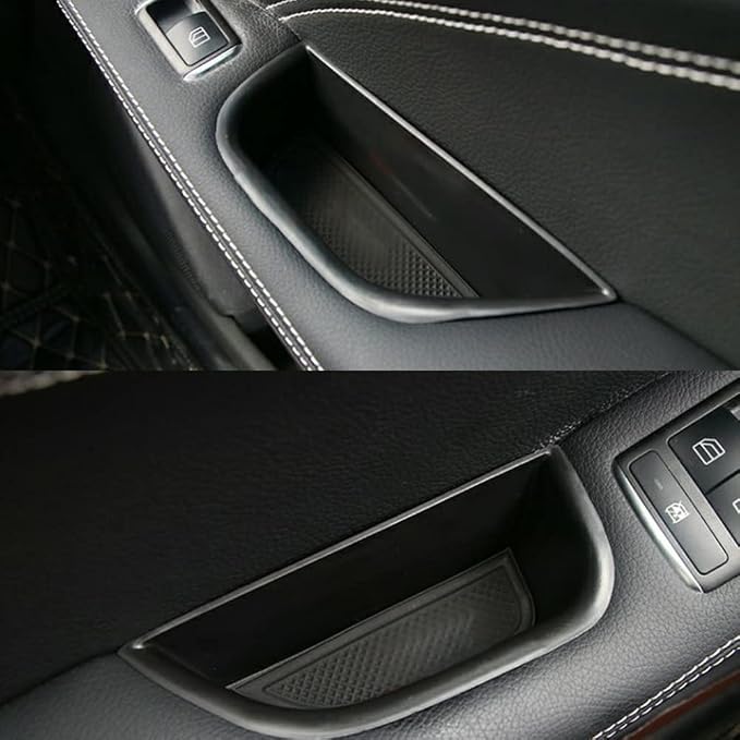 for GLA CLA Front Row Door Side Handle Storage Box Compatible with Mercedes Benz CLA GLA Accessories 2013-2018 GLA250 GLA45 2015-2019 Armrest Pocket Container