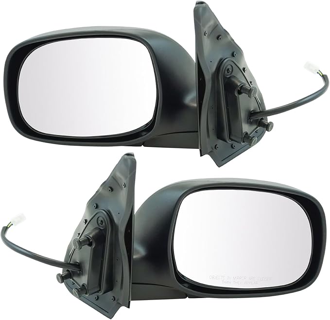 Driver and Passenger Side Mirror Assembly Set Power Heated Chrome Foldaway Compatible with 2004-2006 Toyota Tundra SR5 Crew Cab 2003 Toyota Tundra SR5 Extended Cab