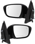 Driver & Passenger Side Power Mirror Set Smooth Black without Heat with Blind Spot Indicator Compatible with 2022-2023 Nissan Frontier NI1320338 NI1321338