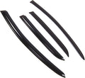 WD2-851 Dark Smoke 4 Pcs Set Window Visor (Outside Mount) Deflector Rain Guard Compatible with 2005-2010 Toyota Yaris Hatchback