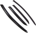 WD2-851 Dark Smoke 4 Pcs Set Window Visor (Outside Mount) Deflector Rain Guard Compatible with 2005-2010 Toyota Yaris Hatchback