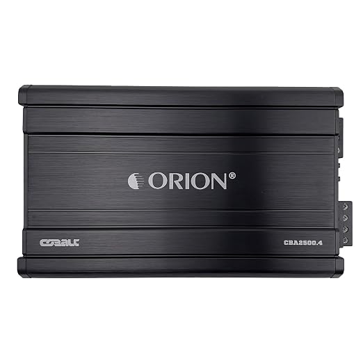 Orion Cobalt Series CBA2500.4 High Efficiency 4-Channel Class A/B Amplifier for Car Audio Stereo - 2500W Max, 400W RMS, 2/4 Ohm Stable, Adjustable Low/High Pass, Bass Boost, MOSFET Power Supply