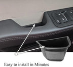 Front Row Door Side Storage Box Compatible with Alfa Romeo Giulia Sedan 2017-2023 Armrest Phone Container Door Organizer Handle Pocket ABS Tray Inserts Glove Pallet